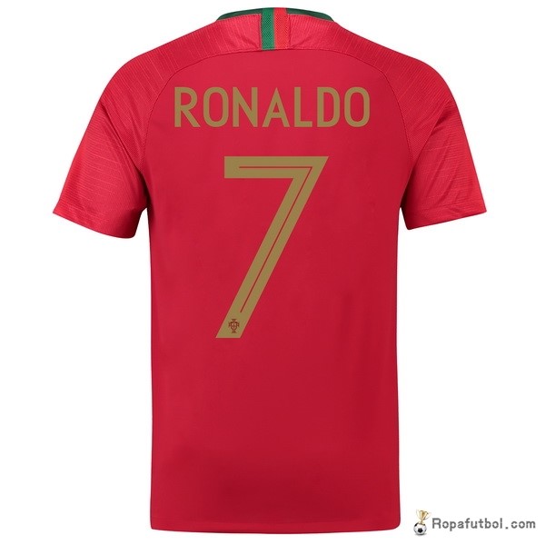 Camiseta Portugal Replica Primera Ropa Ronaldo 2018 Rojo